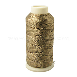 Metallic Thread, Embroidery Thread, 9-Ply, Dark Khaki, 0.8mm, about 328.08 yards(300m)/roll