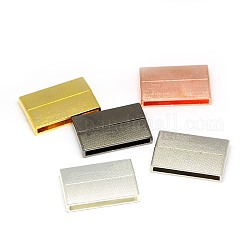 Alloy Magnetic Clasps, Rectangle, Mixed Color, 40x24x7mm, Hole: 3X36mm