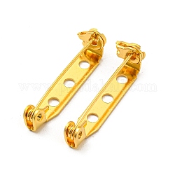 Accessori di spilla di ferro, indietro pin bar, oro, 26x4.5mm, Foro: 2 mm, ago :0.5mm