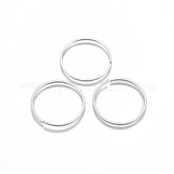 304 anelli di salto in acciaio inox, anelli di salto aperti, anello rotondo, colore acciaio inossidabile, 18 gauge, 25x1mm, diametro interno: 23mm
