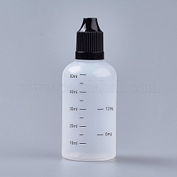 Plastic Squeeze Bottle, with Graduated Measurements and Long Thin Dropper, Smoke Oil Bottle, Clear, 9.35cm, Capacity: 50ml