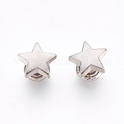 Alloy Rivet Studs, For Purse, Bags, Boots, Leather Crafts Decoration, Star, Platinum, 8.5x8.5x7mm