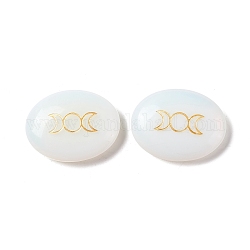 Opalit-Massagegerät, Oval mit dreifachem Mond, 33x43x11~12 mm