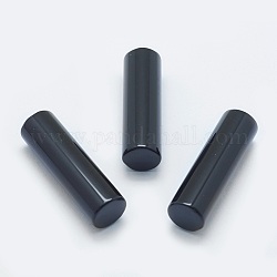 Cuentas de obsidiana naturales, perlas sin perforar / sin orificios, columna, 35x11mm