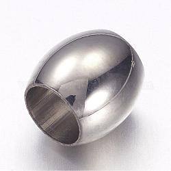 Smooth 304 Stainless Steel Beads, 10x10mm, Hole: 6.5mm