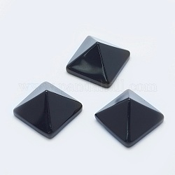 Natürlichen Obsidian cabochons, Pyramide, 20x20x12~13 mm, Diagonale Länge: 26mm