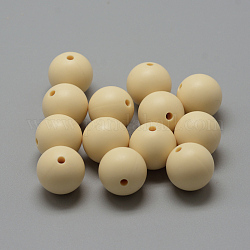 Perle di silicone ecologiche per uso alimentare, masticare perline per i denti, fare collane fai-da-te fai-da-te, tondo, mocassino, 14~15mm, Foro: 2 mm