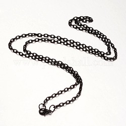 アイアン製ネックレス作り  アズキチェーン  合金カニカン付き  ガンメタ色  24.41インチ