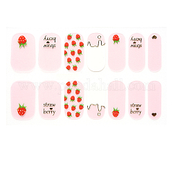 Cubierta completa nombre pegatinas de uñas, autoadhesivo, para decoraciones con puntas de uñas, rosa brumosa, 24x8mm, 14pcs / hoja