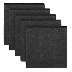Sets de papier mousse éponge eva, avec dos adhésif, antidérapant, carrée, noir, 10x10x1.3 cm