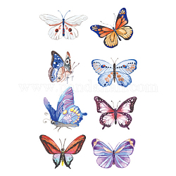 Adesivi per tatuaggi body art, adesivi di carta per tatuaggi temporanei rimovibili, modello di farfalla, 12x7.5cm