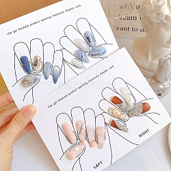 Paper Manicure Display Cards, Hand Model Board Nail Art Color Display Card, DIY Nail Art Display Chart Display Tip Tools, Hand Pattern, 12.1x16.1x0.04cm