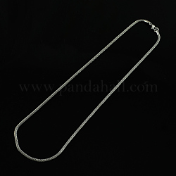 201 Stainless Steel Network Chain Necklaces, with Lobster Clasps, Stainless Steel Color, 20 inch(50.8cm)