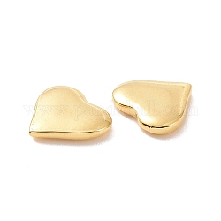 Placcatura ionica (ip) 304 perline in acciaio inossidabile, Senza Buco / undrilled, cuore, oro, 8.5x9.5x2mm