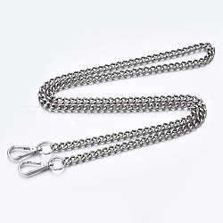 Cinturini per borse, Catene di collegamento del freno, con ganci girevoli in lega, per accessori per la sostituzione della borsa, platino, 1200x8mm
