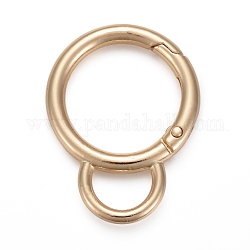 Кольцо пружины сплава, с петлей, кольцо для ключей, для украшения сумочки, без кадмия и без свинца, золотые, 45x35x4 мм, отверстие : 13x8 мм