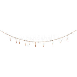GORGECRAFT Hanging Photo Display Holder with 12Pcs Clips 2.08m Length Wall Hanging Wooden Beads Garland String Picture Garland Display for Home Bedroom Rustic Dorm Country Boho Wall Decoration