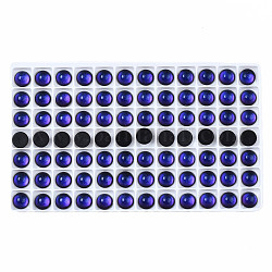 Полупрозрачные стеклянные кабошоны k9, плоский зад, полукруглый, синие, 8x4 мм, около 84 шт / упаковка