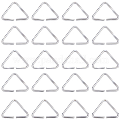 SUNNYCLUE 201 Stainless Steel Triangle Linking Ring, Buckle Clasps, Quick Link Connector, Fit for Top Drilled Beads, Webbing, Strapping Bags, Stainless Steel Color, 10.5x14x1mm, Inner Diameter: 8x11mm, 400pcs/box