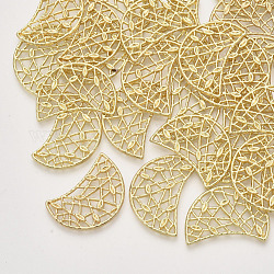 Alloy Filigree Joiners, Moon, Light Gold, 30.5x22x2mm