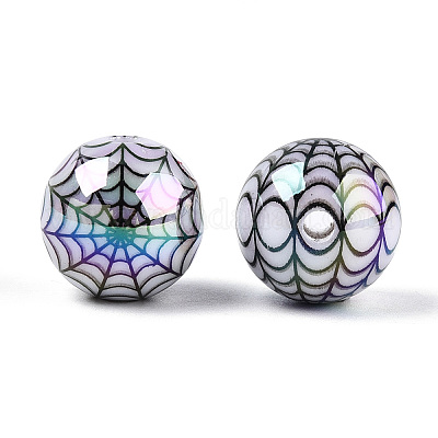 Непрозрачные акриловые бусины с УФ-покрытием OACR-T028-69B-1