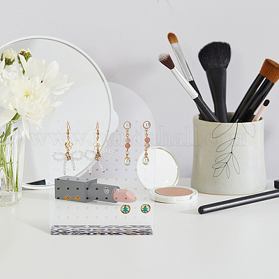 Арочные прозрачные акриловые подставки для сережек EDIS-WH0035-12C-1