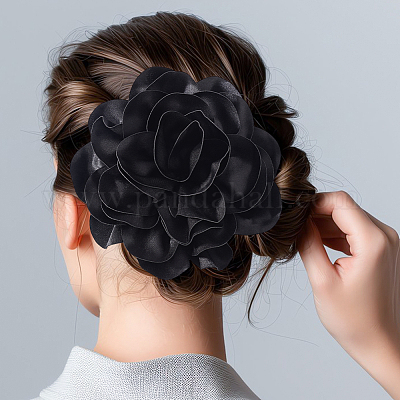 Броши-цветы из полиэстера JEWB-WH0021-54A-1