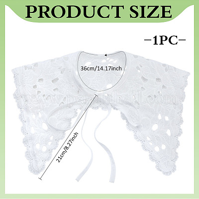 Воротник-стойка из полиэфирного кружева AJEW-WH0314-866-1