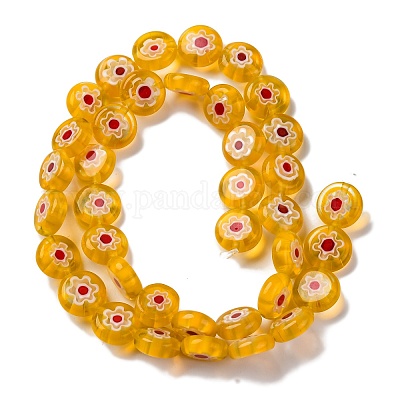 Ручной работы millefiori стеклянные бусины нитки LAMP-G164-04D-1