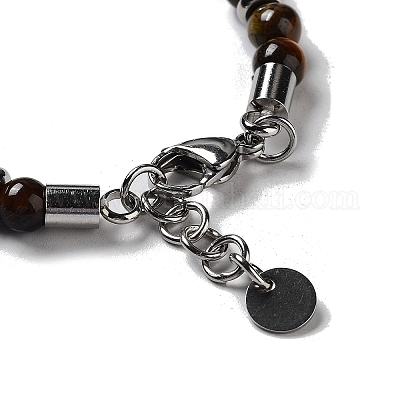 Круглые браслеты из бисера из натуральных и синтетических драгоценных камней BJEW-Q777-04-1