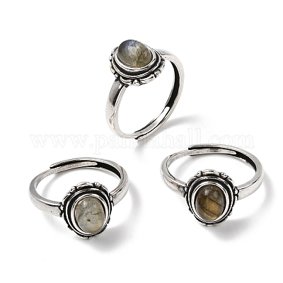 Кольца из натурального драгоценного камня RJEW-A084-08AS-1