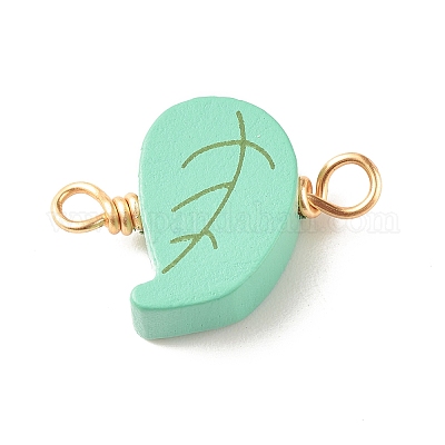 Окрашенные аэрозольной краской деревянные соединительные шармы PALLOY-JF01428-1