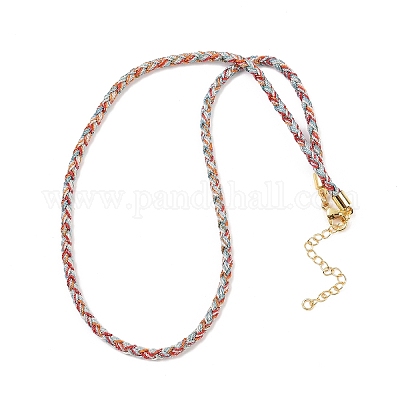 Изготовление ожерелий из круглого нейлонового хлопкового шнура диаметром 3.5 мм NJEW-C106-03G-12-1