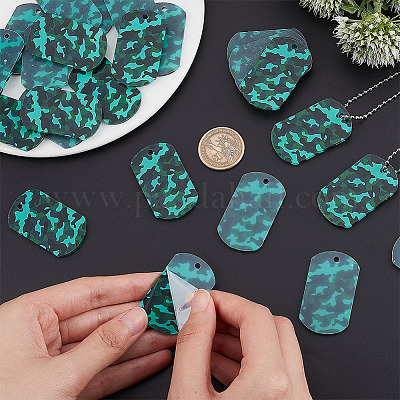 Wholesale BENECREAT 30pcs Camouflage Dog Tags Army Dog Tags