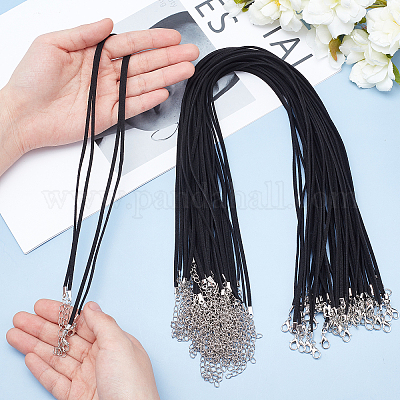 Black suede online necklace cord