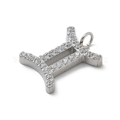 Подвески из нержавеющей стали 304 с микропаве из кубического циркония STAS-Z107-09P-08-1