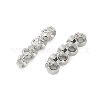 Латунные микропаве прозрачные кубические циркониевые распорки KK-P302-26P-1