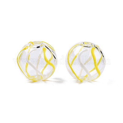 Прозрачные стеклянные эмалевые бусины GLAA-G084-01B-1