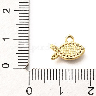 Латунные микро-паве кубические цирконии с эмалевыми подвесками от сглаза KK-G519-08G-01-1