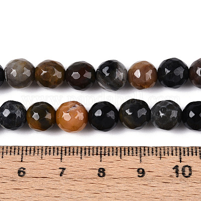 Окрашенные природные белый нефрит бисер пряди G-T139-8mm-60-17-1