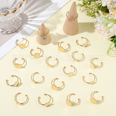 30 шт. 3 стиля регулируемых колец для пальцев из нержавеющей стали 304 STAS-BBC0007-95G-1