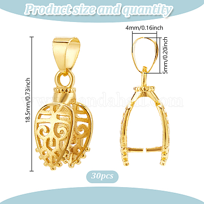 30 шт. латунные скобы для ледоруба KK-GO0002-14G-1