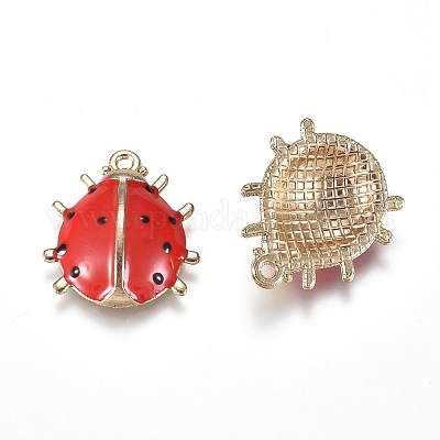 Подвески из эмали и сплава&nbsp;LS-ENAM-WH0047-43A-1