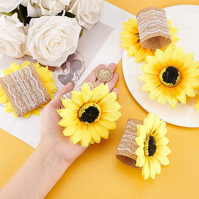 Sunflower napkin best sale rings
