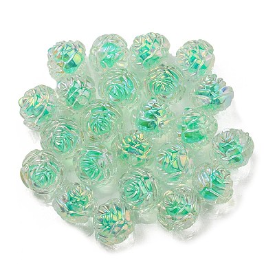 УФ-покрытие радужными переливающимися акриловыми бусинами OACR-P010-20E-1