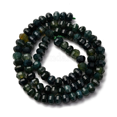 Природные моховой агат бисер нитей G-P587-D09-01-1