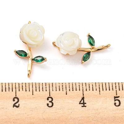 Подвески из латуни из натуральных пресноводных ракушек KK-Q806-04G-1