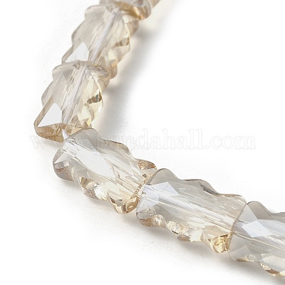 Стеклянные бусины с гальваническим покрытием  EGLA-L045-F-PL01-1