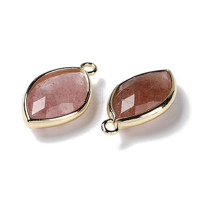 Натуральные кварцевые подвески из клубники G-B009-01G-Z-1