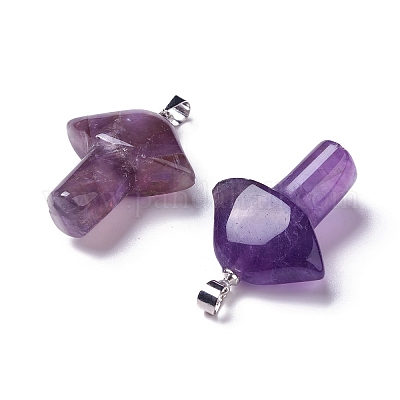 Подвески из натурального аметиста  G-B035-01D-1